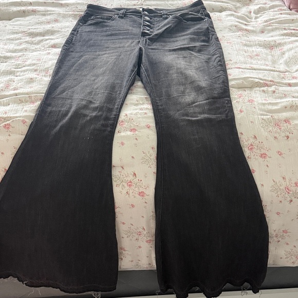 We The Free Black Wide Leg Jeans - Picture 1 of 5